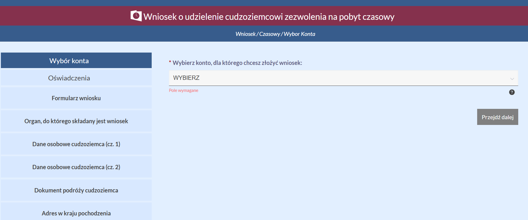 Choosing whose wniosek it is