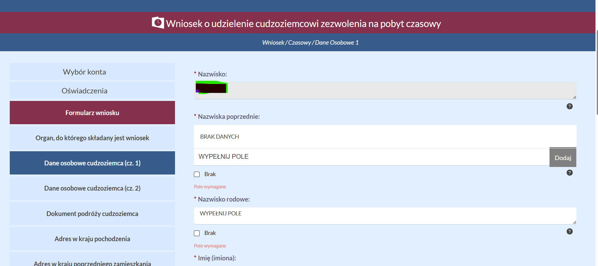 Dane osobowe — part 1